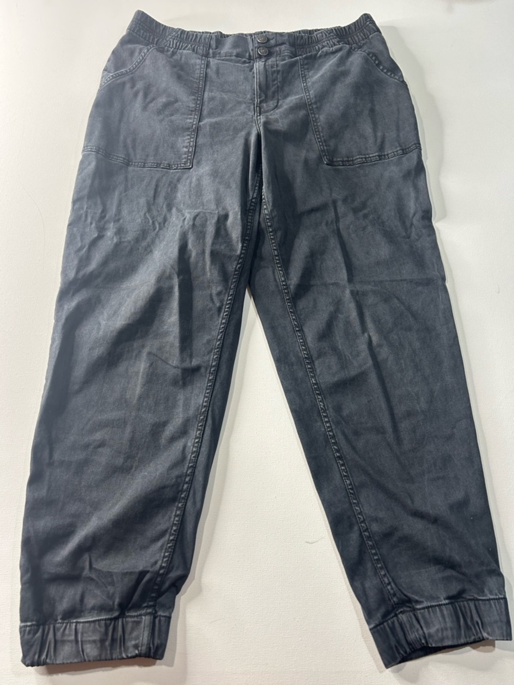 LuLaRoe Size 30 Casual Elastic Hem Jeans Joggers - Charcoal Black